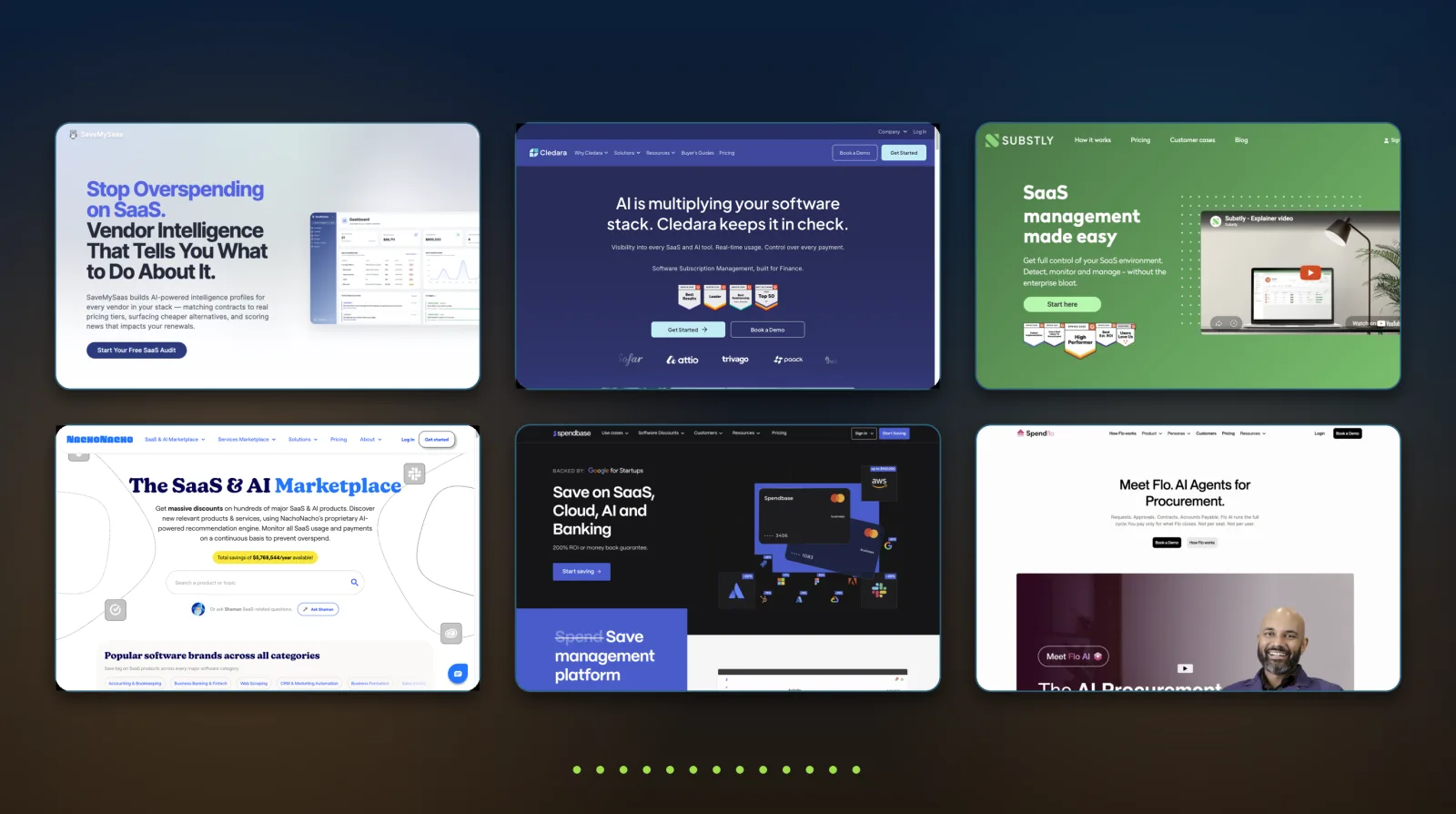 In-depth 2026 reviews of SaaS management tools for SMBs: SaveMySaaS, Cledara, Substly, NachoNacho, Spendbase, and Spendflo