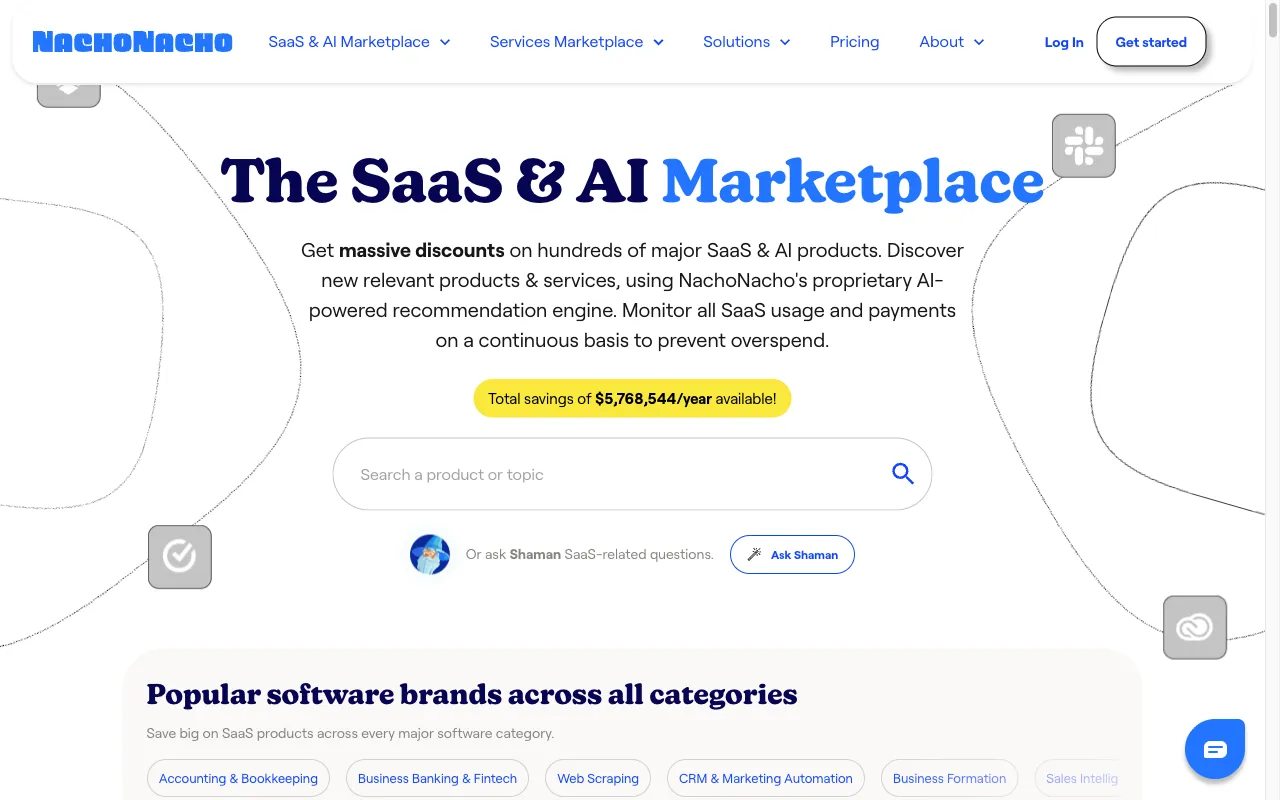 NachoNacho SaaS discount marketplace and virtual-card management